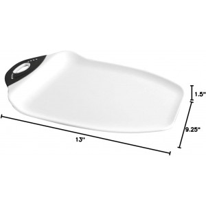Chop & Scoop Cutting Board, 9.5 by 13 inches, White with Black Handle