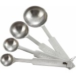 Winco 4-Piece Stainless Steel Deluxe Measuring Spoon Set