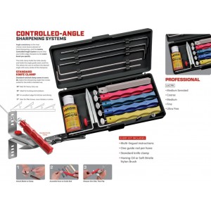 Lansky Professional Sharpening System with Coarse, Medium, Ultra Fine, and Serrated Medium Hones