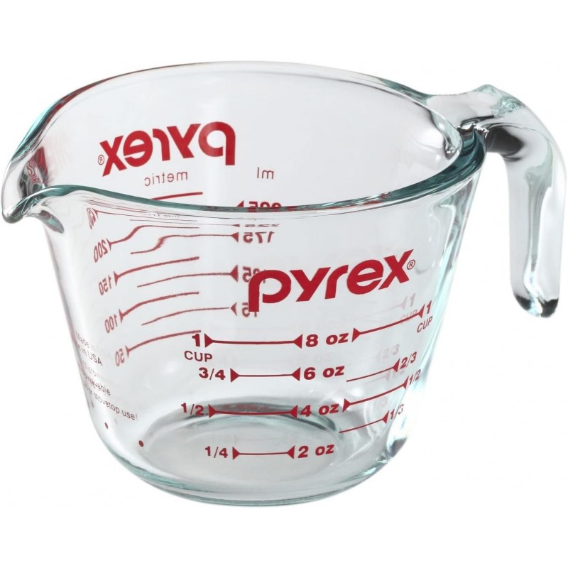 Pyrex 6001074 885107797882 Measuring Cup, 8 oz., Crear