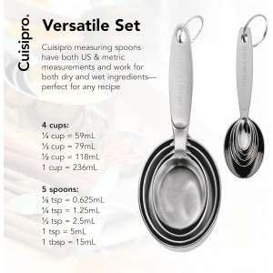 CUISIPRO Measuring Cup & Spoon Set SS