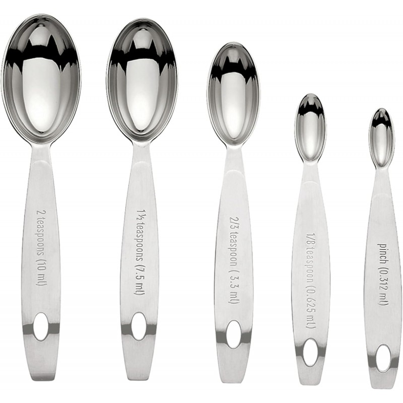 Odd-Size Measuring Spoon SS 5pc Set