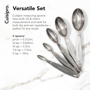 Odd-Size Measuring Spoon SS 5pc Set