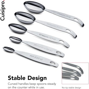 Odd-Size Measuring Spoon SS 5pc Set