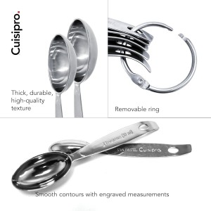 Odd-Size Measuring Spoon SS 5pc Set