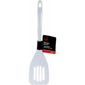 Chef Craft Basic Melamine Slotted Turner/Spatula, 11.25 inch, White