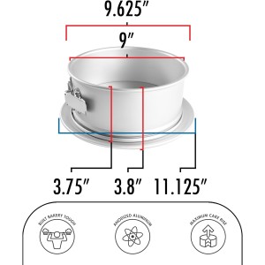 Fat Daddio's Round Springform Pan, 3 inch high - 9