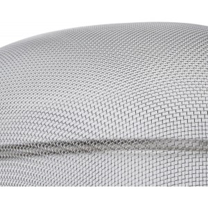 Winco Strainer with Single Fine Mesh, 8-Inch Diameter, Medium, Stainless Steel, Tan,Silver