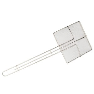 Winco Square Mesh Skimmer, 6.75-Inch, Medium, Nickel