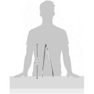 Winco Coiled Spring Heavyweight Stainless Steel Utility Tong, 16-Inch