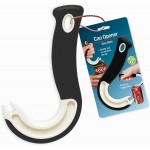 Jokari Ring Pull Can Opener for Soda and Food Cans Arthritis Aid with Non Slip Grip for Seniors Kids and Nail Protection Manual Pull Tab Tool for Easy Open Cans Black Dishwasher Safe