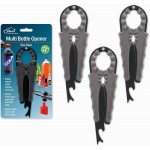 Jokari 3-Pack Multi Bottle Opener – Jar Lid Opener, Can Tab Lifter, Twist Cap Gripper – Ergonomic Kitchen Tool for Weak Hands or Arthritis – Opens Soda, Beer, Nail Polish, and More