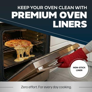 Cooks Innovations Non-Stick Oven Protector Mat - Heavy Duty Nonstick Oven Rack Liners to Protect Convection, Electric, Gas, & Microwave Ovens - BPA & PFOA Free Heat Resistant Baking Mat