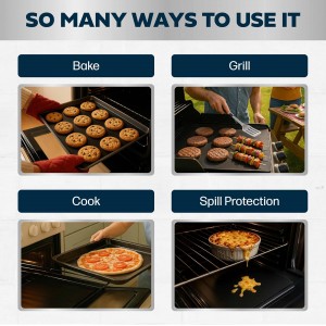 Cooks Innovations Non-Stick Oven Protector Mat - Heavy Duty Nonstick Oven Rack Liners to Protect Convection, Electric, Gas, & Microwave Ovens - BPA & PFOA Free Heat Resistant Baking Mat