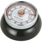 Zassenhaus Magnetic Retro Kitchen Timer, Classic Mechanical Cooking Timer (Black)