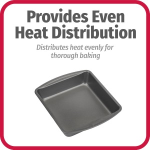 GoodCook Everyday Nonstick Steel Square Pan, 8