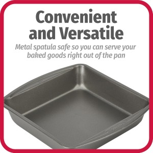 GoodCook Everyday Nonstick Steel Square Pan, 8