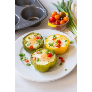 GoodCook Everyday Nonstick Steel Muffin Pan, 6 Cup, Gray