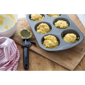 GoodCook Everyday Nonstick Steel Muffin Pan, 6 Cup, Gray
