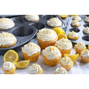 GoodCook Everyday Nonstick Steel Jumbo Texas Muffin Pan, 6-cup, Gray