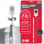 CDN Digital Thermometer Long 8'' Stainless Steel Stem, Adjustable Pot Clip, Preset Candy Stages with Audio/Visual Alerts, Instant Read For Cooking, Deep Frying & Oil - DTC450