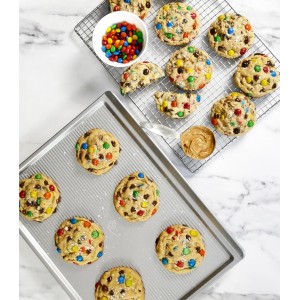 USA Pan Bakeware Cookie Sheet, Large, Warp Resistant Nonstick Baking Pan, Made in the USA from Aluminized Steel,Silver