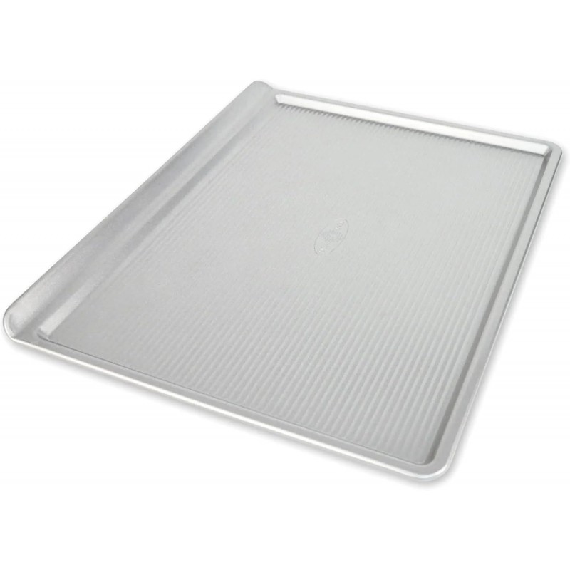 USA Pan Bakeware Cookie Sheet, Large, Warp Resistant Nonstick Baking Pan, Made in the USA from Aluminized Steel,Silver
