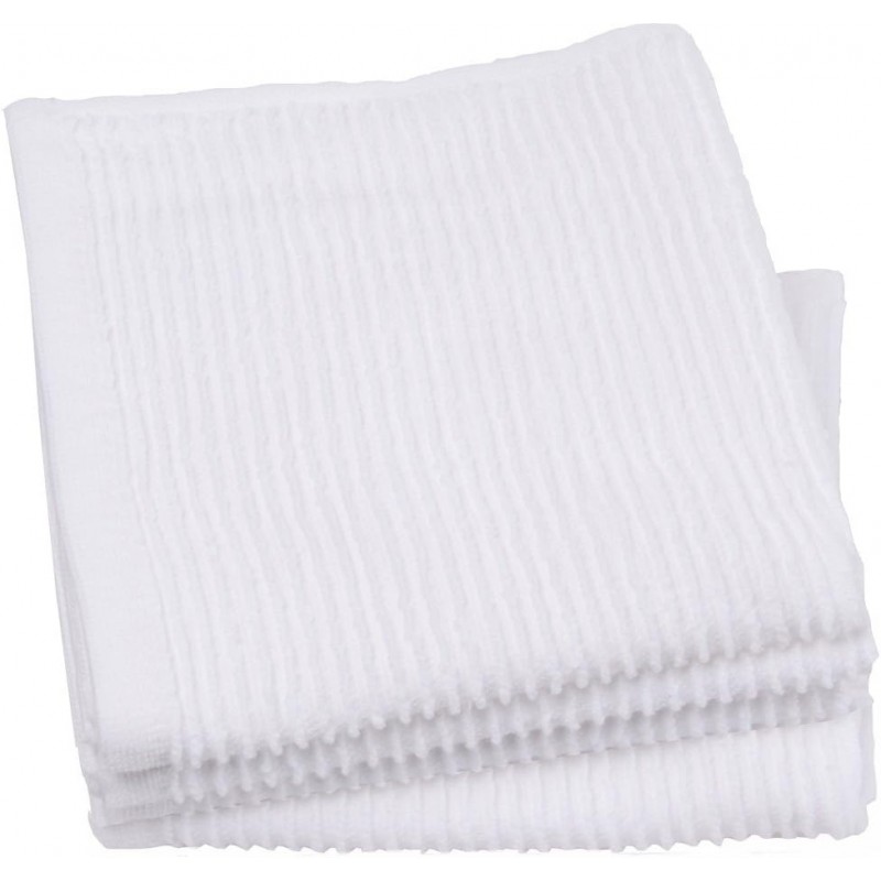 Now Designs Ripple Kitchen Dishcloth, Set of 4, White