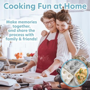 Ravioli Mold with Extra Large 2.5 Inch Squares- Authentic Ravioli Tray & Press, Makes 10 Italian Raviolis at Once, Easy to Use Pasta Cutter Maker Kit, Sturdy Construction Set- Cooking Tool Accessory