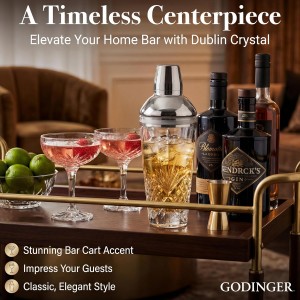 Godinger Dublin Cocktail Shaker, Martini Shaker, 17oz