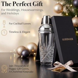 Godinger Dublin Cocktail Shaker, Martini Shaker, 17oz