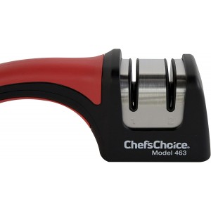 Chef'sChoice Professional Manual Knife Sharpeners Pronto Hone for 15-Degree Straight-Edge and Serrated Knives with Precise Angle Control & Compact Footprint, 2 Stage, Black