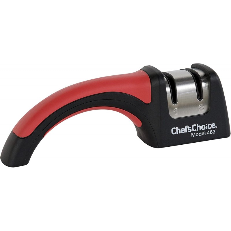 Chef'sChoice Professional Manual Knife Sharpeners Pronto Hone for 15-Degree Straight-Edge and Serrated Knives with Precise Angle Control & Compact Footprint, 2 Stage, Black