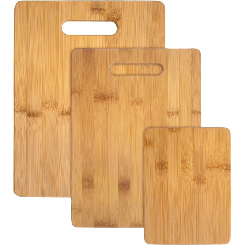 Totally Bamboo Cutting Boards for Kitchen, Set of 3 – Bamboo Wood Cutting Board Set in Large, Medium & Small Sizes