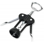 Chef Craft Select Metal Winged Corkscrew, 6.5 inch, Black and Chrome