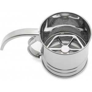 Fox Run Flour Sifter, Stainless Steel, 1-Cup, Metallic