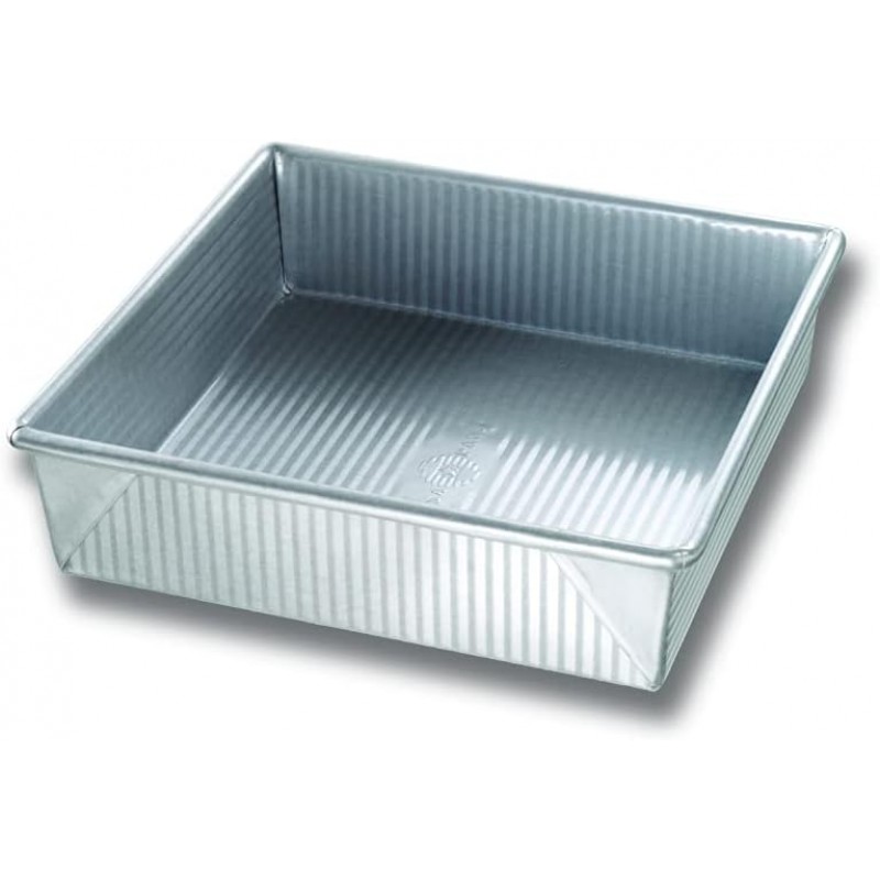 USA Pan Bakeware Nonstick Square Cake Pan, 9 Inch, Aluminized Steel