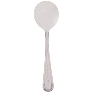Winco 12-Piece Dots Bouillon Spoon Set, 18-0 Stainless Steel,Silver