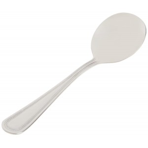 Winco 12-Piece Dots Bouillon Spoon Set, 18-0 Stainless Steel,Silver