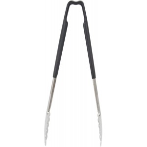Vollrath 4781220 Jacobs's Price 12-Inch 1-Piece Tong, Stainless Steel, Black Handle
