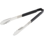 Vollrath 4781220 Jacobs's Price 12-Inch 1-Piece Tong, Stainless Steel, Black Handle