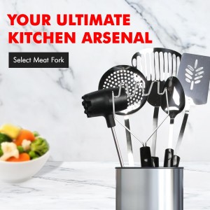 Chef Craft Select Meat Cooking Fork, 13 inch, Stainless Steel