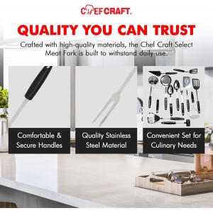 Chef Craft Select Meat Cooking Fork, 13 inch, Stainless Steel