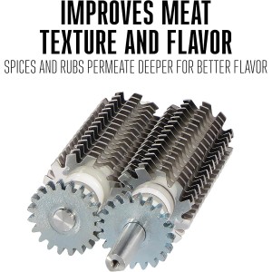 Weston Meat Tenderizer Tool & Heavy Duty Cuber, Quick and Easy Manual Operation For Cuts Up To 4.5” Wide x .75” Thick, Durable Aluminum Construction, Stainless Steel Blades, White (07-3101-W-A)