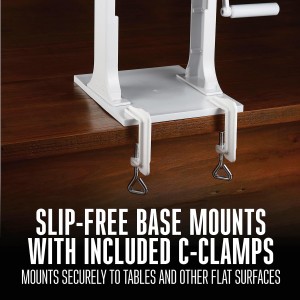 Weston Meat Tenderizer Tool & Heavy Duty Cuber, Quick and Easy Manual Operation For Cuts Up To 4.5” Wide x .75” Thick, Durable Aluminum Construction, Stainless Steel Blades, White (07-3101-W-A)