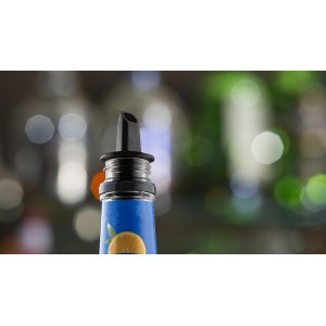 Tablecraft Free Flow Pourers, 2.5 x 1.25 Inch, 12 Count, Black