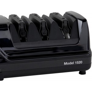 Chef’s Choice Professional Electric Knife Sharpeners AngleSelect for 15- and 20-Degree Straight-Edge and Serrated Knives with Diamond Abrasives & Precision Angle Control, 2-Stage, Black