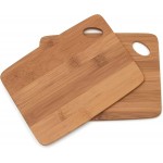Lipper International Bamboo Wood Thin Kitchen Cutting Boards with Oval Hole in Corner, Set of 2 Boards, 6