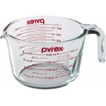 Pyrex Prepware 4-cup Measuring Cup, Red Graphics, Clear