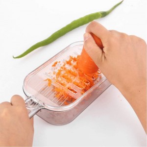 Japan Bargain, Japanese Plastic Zester Grater – Multi-Purpose Fine Grater for Vegetables, Fruits, Cheese, Garlic, Ginger, Wasabi – BPA-Free, Dishwasher Safe, Made in Japan (1, Large)